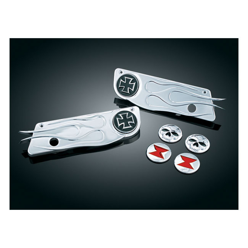 KURYAKYN FLAMED SADDLEBAG LATCH ACCENTS 541234