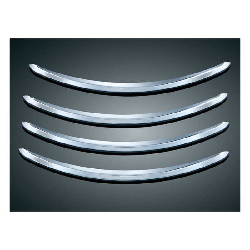 KURYAKYN, REAR FENDER ACCENT. CHROME & BLACK FLEXIBLE, DURABLE ABS PLA 541672