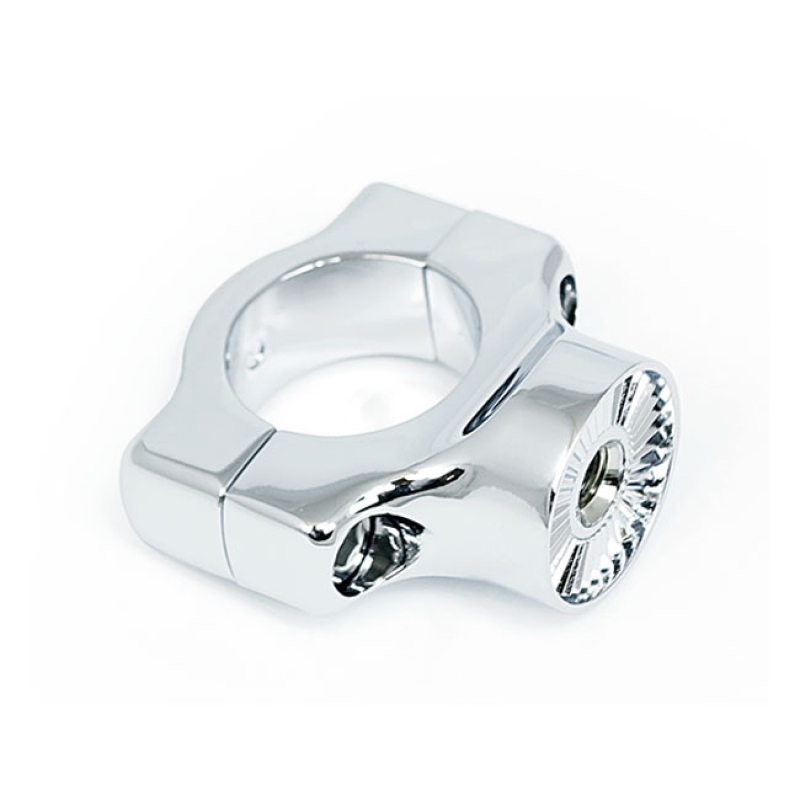 KURYAKYN, MOUNT CLAMP CHROME. MOUNTING CLAMP FOR KURYAKYN''S CURVED AN 541761