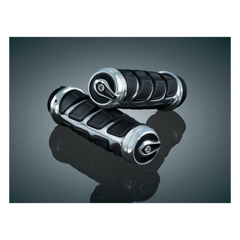 KURYAKYN, KINETIC GRIPS CHROME. DESIGNED TO MATCH THE KURYAKYN KINETIC 542486