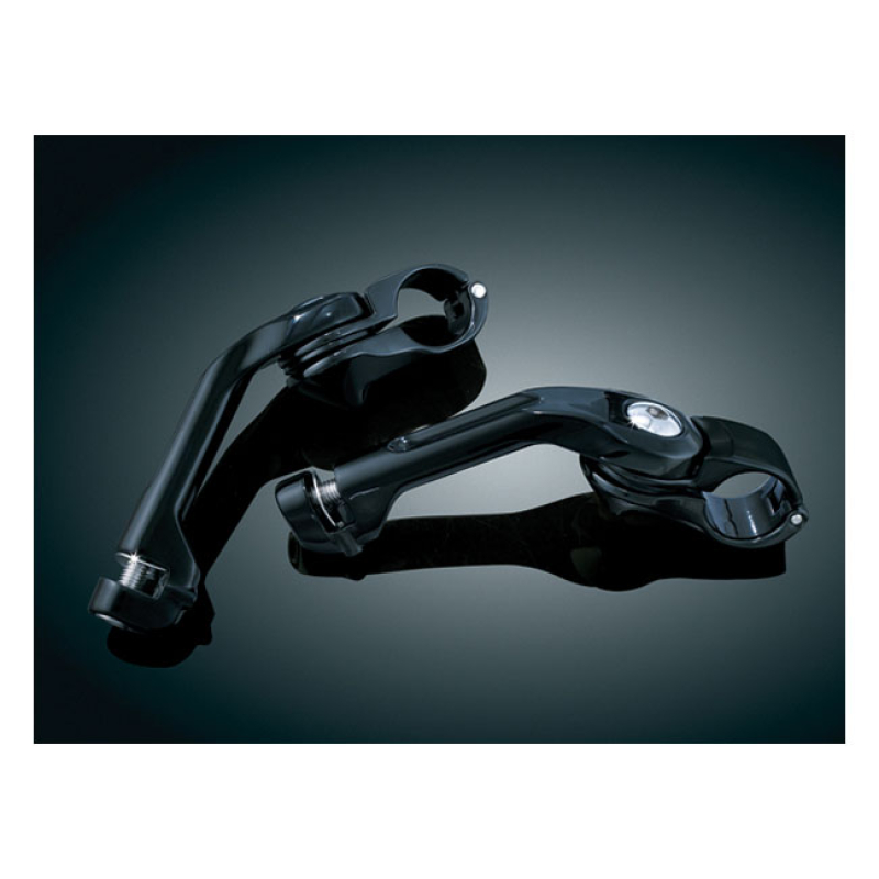 KURYAKYN, TOUR-TECH CRUISE PEG MOUNTS. LONG. BLACK GLOSS BLACK FINISH. 542782