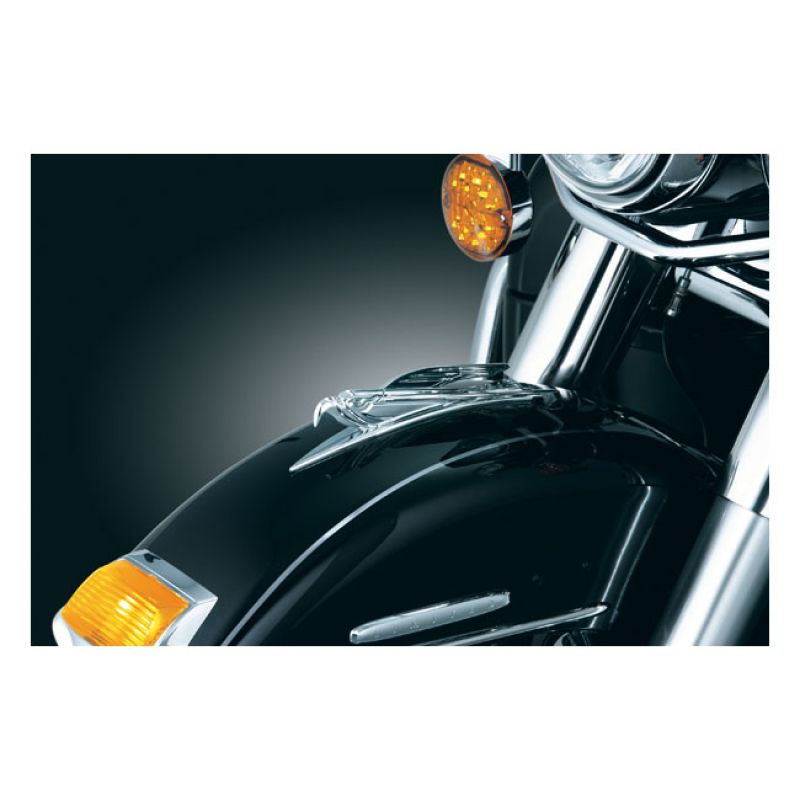 KURYAKYN, DECO EAGLE FRONT FENDER ORNAMENT. CHROME LIGHTWEIGHT ABS. SI 542815