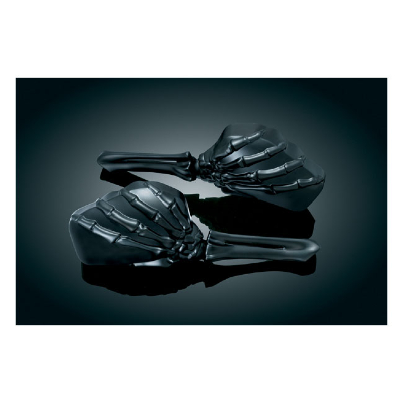KURYAKYN, SKELETON-HAND MIRROR SET. BLACK HAND, BLACK HEAD BLACK HAND 542824