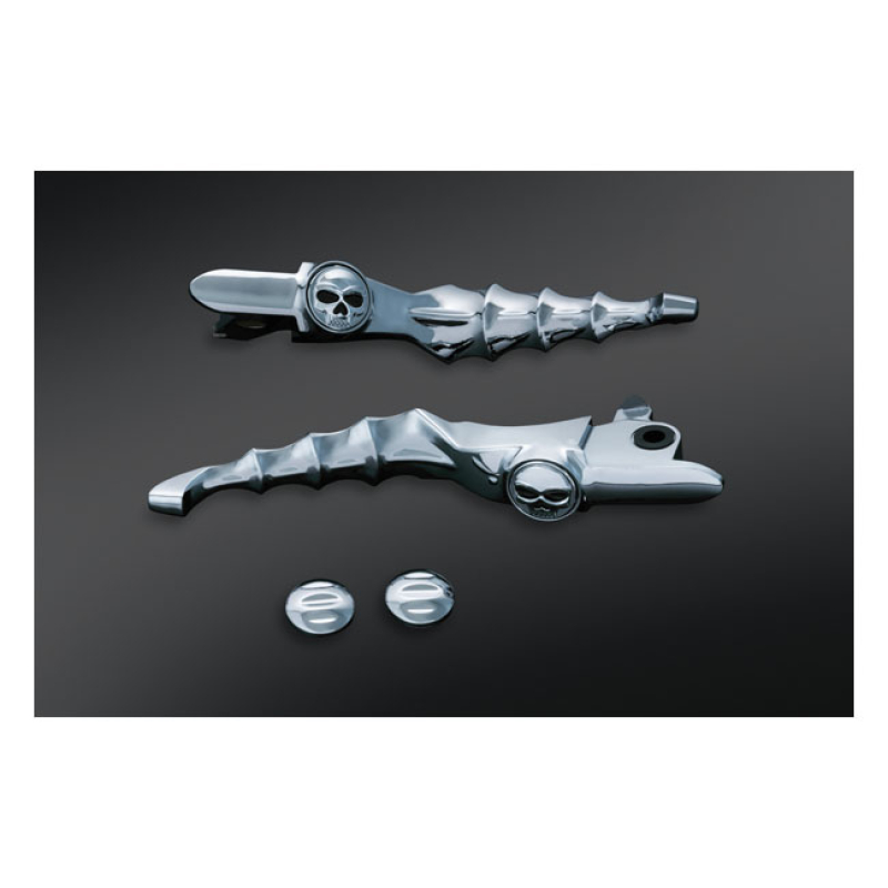 KURYAKYN, ZOMBIE LEVERS CHROME; ERGONOMIC FINGER GROOVES WITH WIDE BLA 542893