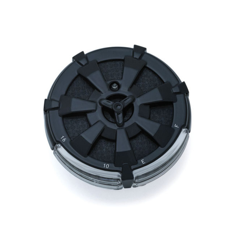 KURYAKYN, ALLEY CAT LED FUEL & BATTERY GAUGE BLACK; NON-VENTED; LEFT S 542989