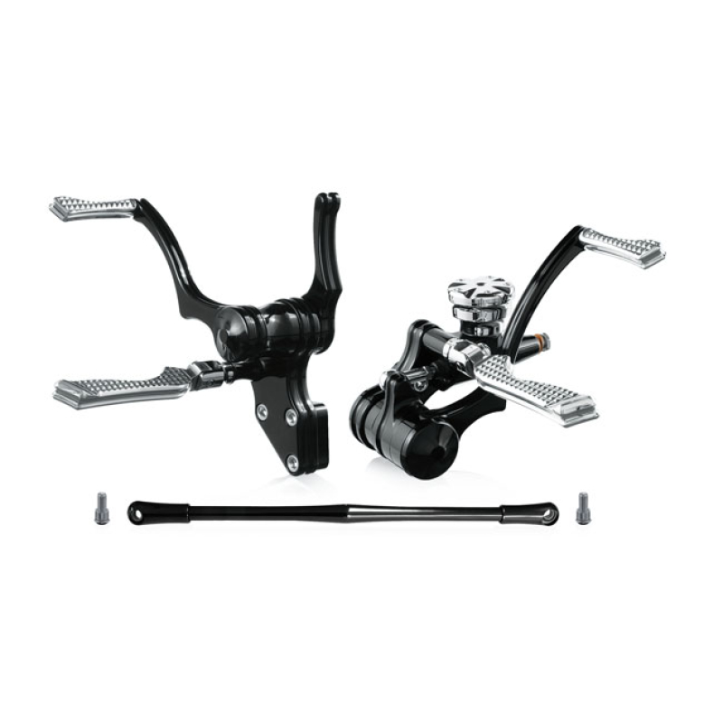 REBUFFINI, MINI FORWARD CONTROLS. 1" EXTENDED. BLACK 546794