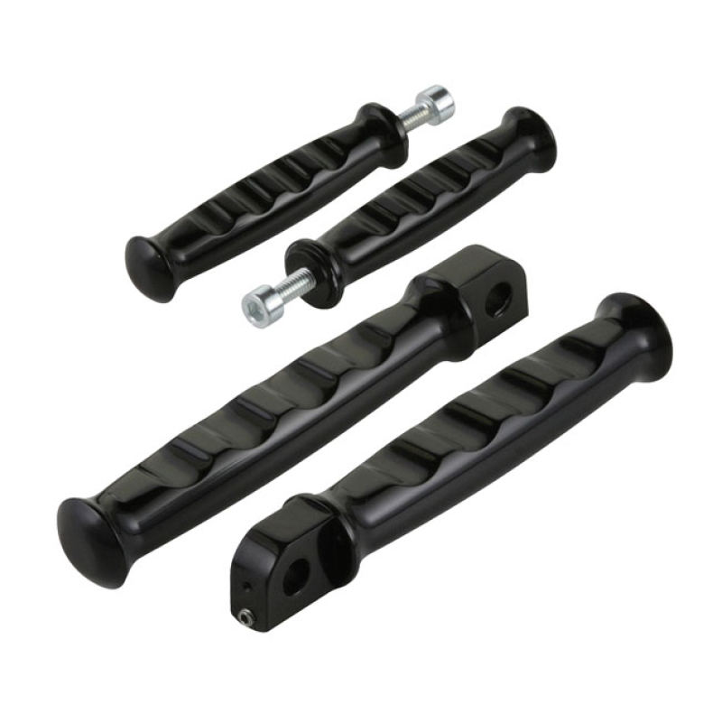 REBUFFINI, ''MINI CONTROLS'' FOOT PEG SET. BLACK. ROUND 546804
