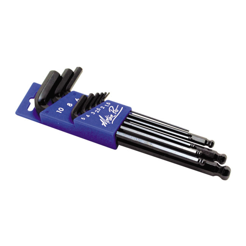 MOTION PRO, BALL-END ALLEN HEAD TOOL SET METRIC CHROME VANADIUM STEEL. 547256