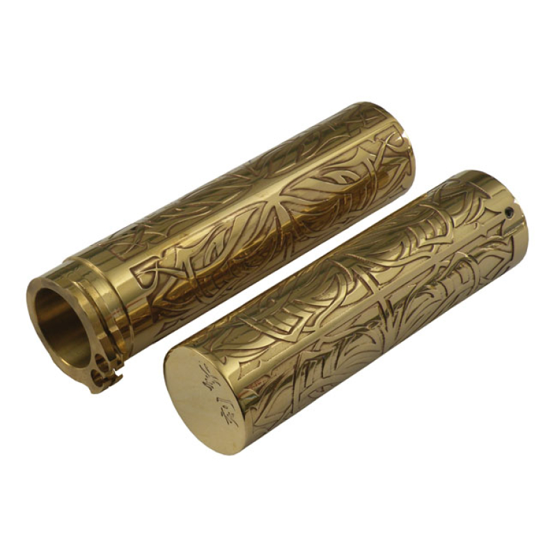 WEALL, BRASS ENGRAVED GRIP SET. MAKATO 551033
