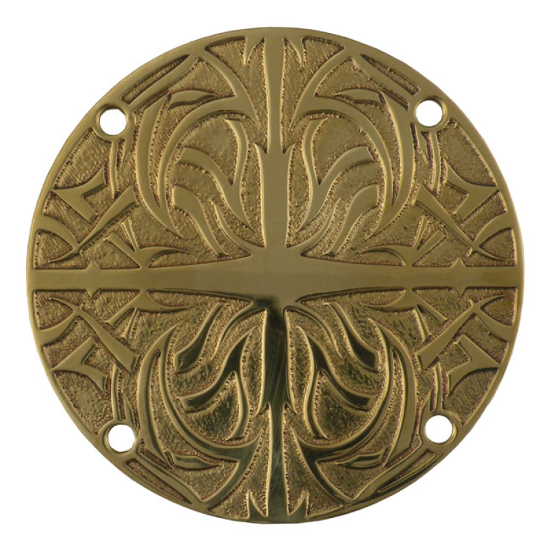 WEALL, AIR CLEANER COVER FOR HYPERCHARGER. MAKOTO, BRASS 551081