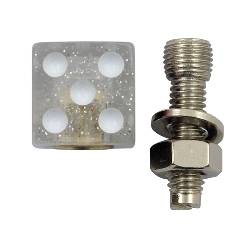 TRIK TOPZ LICENSE PLATE MOUNTS DICE CLEAR GLITTER LICENSE PLATE MOUNTS 555969