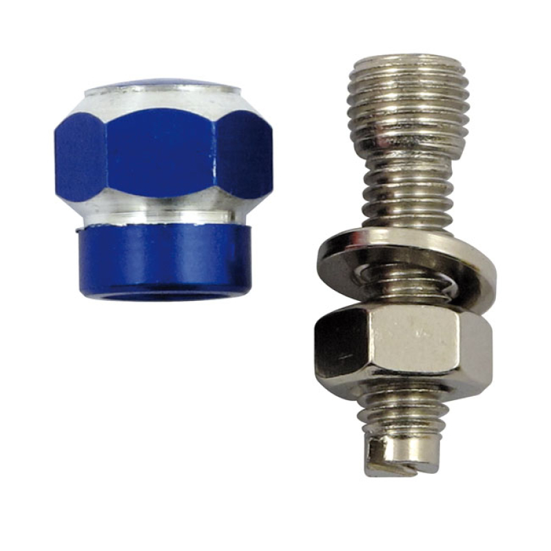 TRIK TOPZ LICENSE PLATE MOUNTS ALLOY TWOTONE HEX BLUE LICENSE PLATE MO 556000