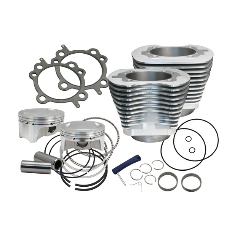 S&S, 88" TO 100" CONVERSION CYLINDER & PISTON KIT. SILVER 558682