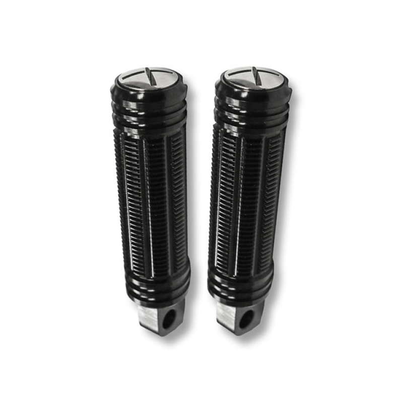 BURLY, STASH FOOT PEGS. BLACK ANODIZED BLACK ANODIZED 6061-T6 ALUMINUM 558710