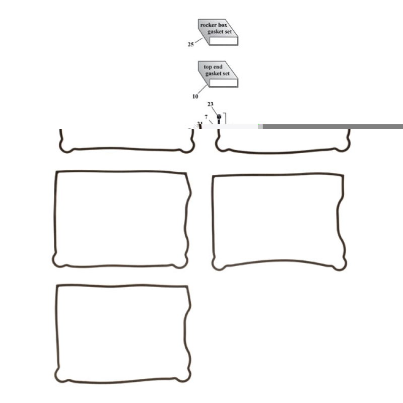 COMETIC, LOWER ROCKER COVER GASKET. RUBBER 561232