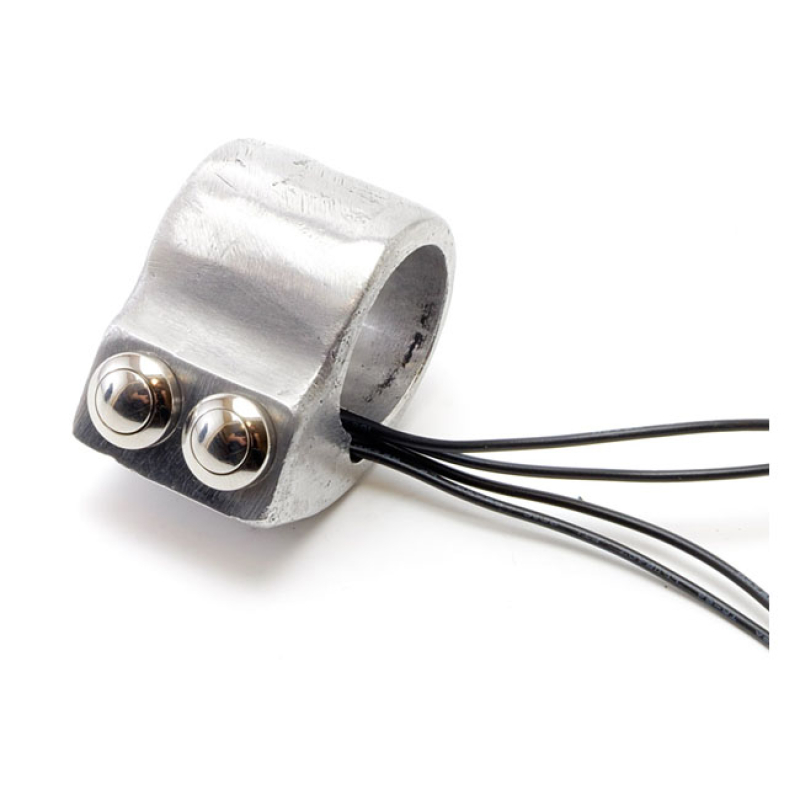 WANNABE CHOPPERS, WANNABUTTON 1" ALUMINUM SAND CAST ALUMINUM SWITCH HO 562438
