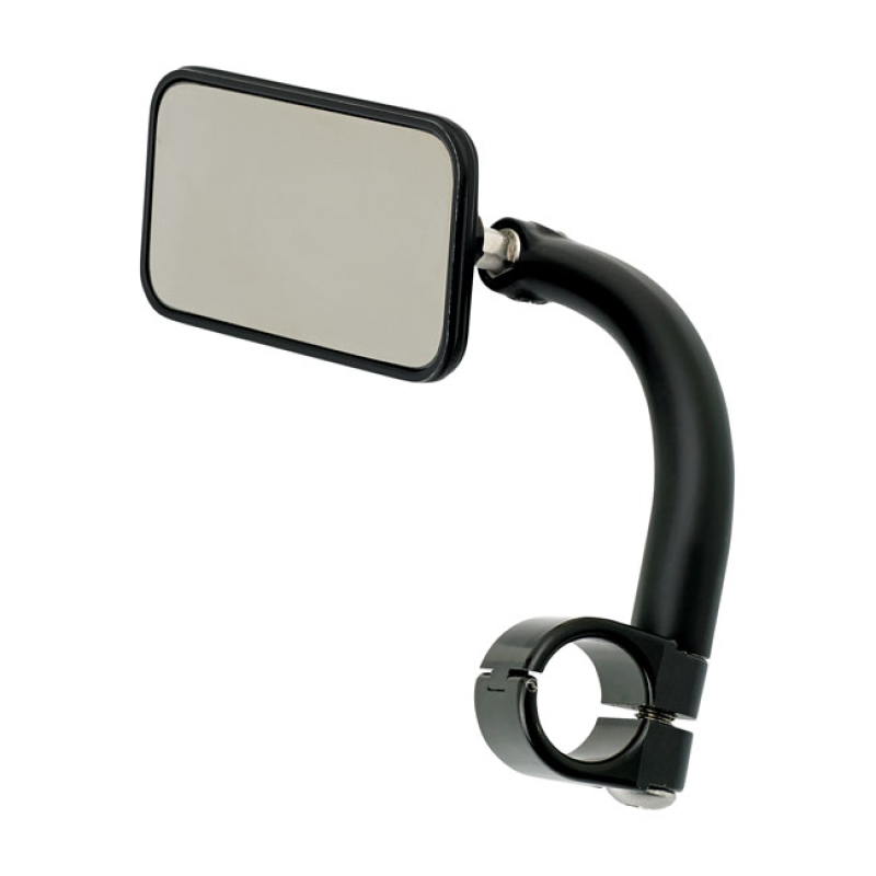 BILTWELL UTILITY MIRROR RECTANGLE CLAMP-ON-1" BLACK 562900