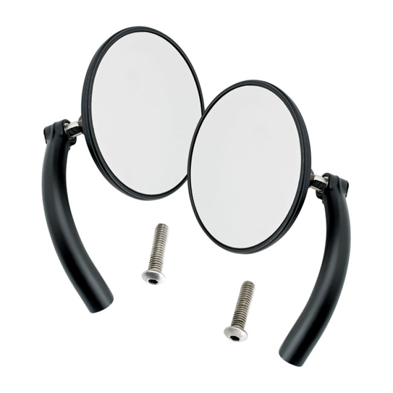 BILTWELL UTILITY MIRROR SET, ROUND PERCH MOUNT BLA 562910