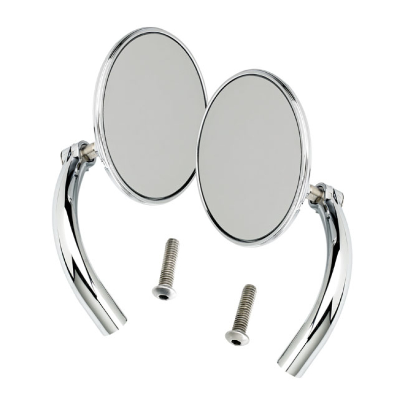 BILTWELL UTILITY MIRROR SET, ROUND PERCH MOUNT CHROME 562911
