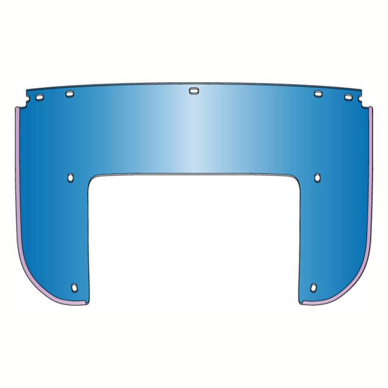NATIONAL CYCLE, BEADED 7-BOLT LOWER WINDOW. BLUE BLUE TINTED. OEM STYL 563899