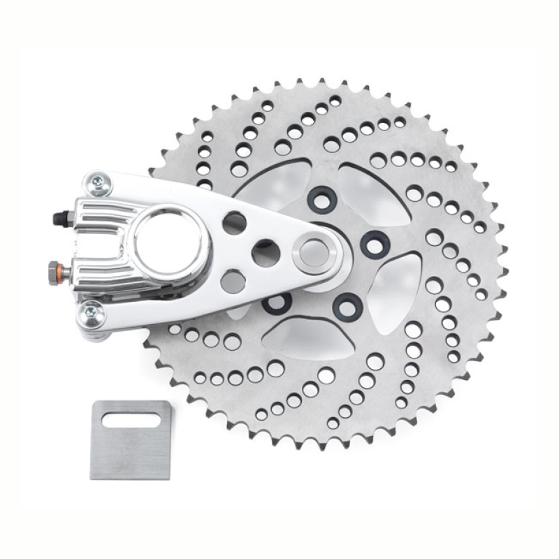 K-TECH, SPROCKET BRAKE KIT, CHOPPER STYLE DRILLED, POLISHED, 51T 563901