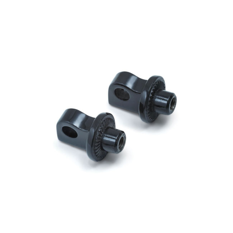 KURYAKYN, SPLINED MALE MOUNT PEG ADAPTERS GLOSS BLACK. FRONT/REAR. SPL 567301