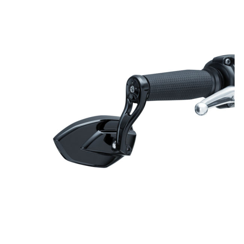 KURYAKYN, PHANTOM BAR END MIRROR SET GLOSS BLACK. UNIVERSAL FIT INSIDE 567569