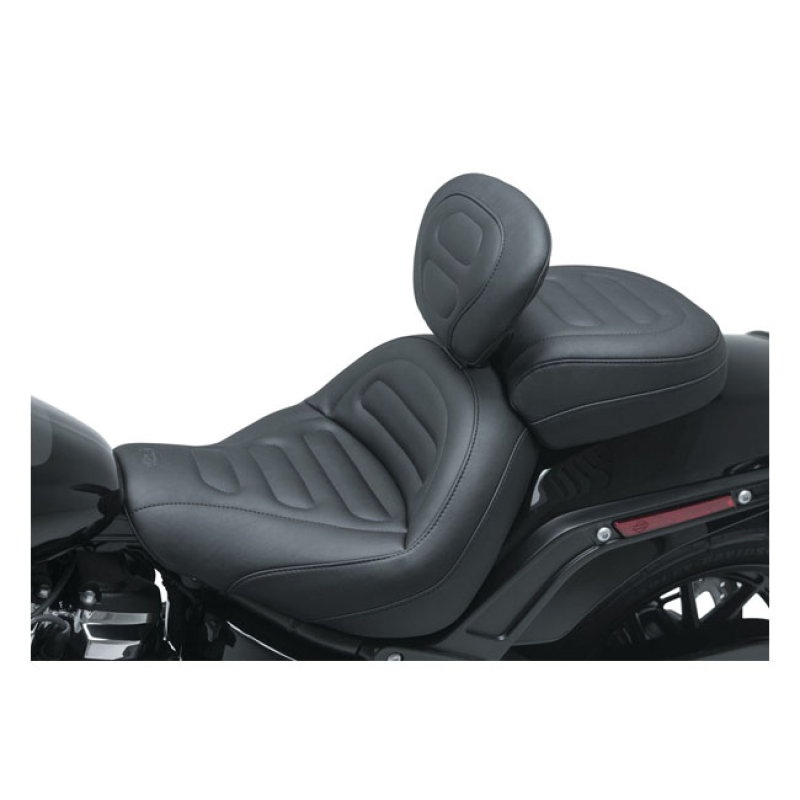 MUSTANG, STANDARD TOURING SOLO SEAT. WITH RIDER BACKREST BLACK. 14.5" 568412