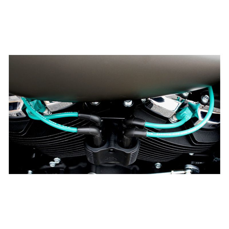 TAYLOR, 8MM PRO WIRE SPARK PLUG WIRE SET. TEAL (BLUE/GREEN) 568759