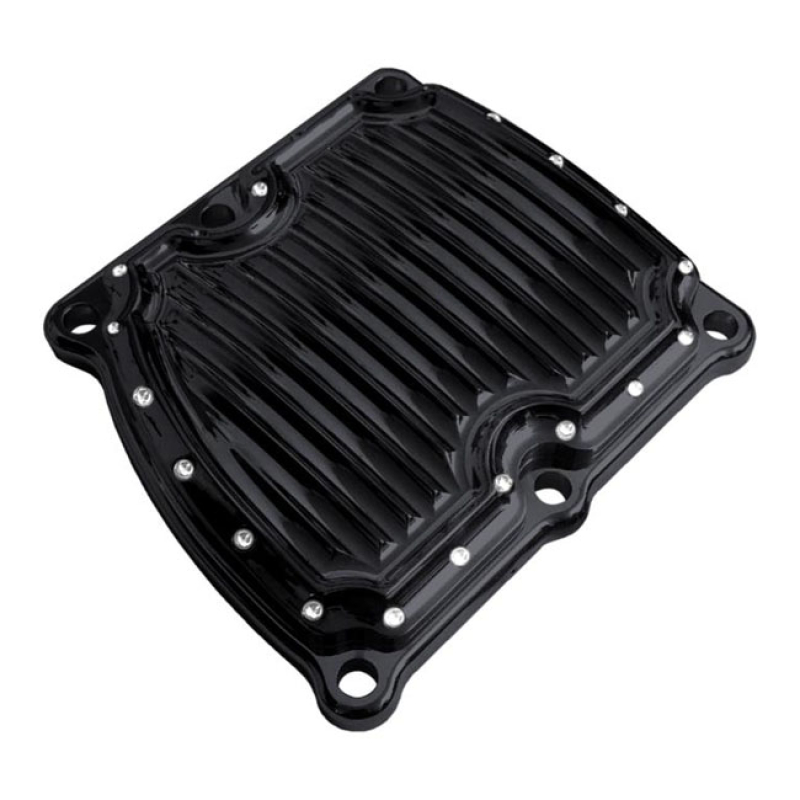 COVINGTONS, TRANSMISSION TOP COVER. DIMPLED. BLACK CNC MACHINED BILLET 572244