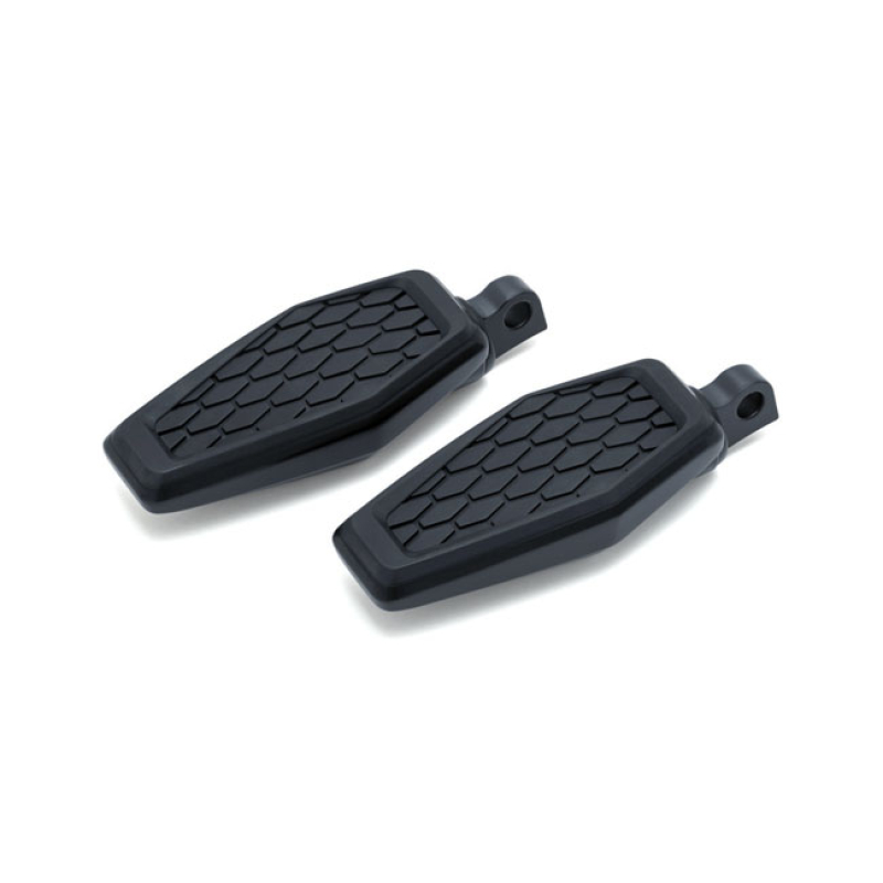 KURYAKYN, HEX FOOTPEGS WITH MALE MOUNT ADAPTERS SATIN BLACK; A380 ALUM 572777