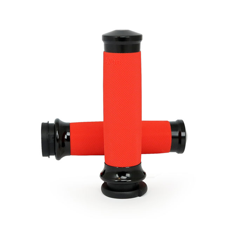 AVON CUSTOM CONTOUR GRIPS, BLACK ANODIZED/ORANGE 572841