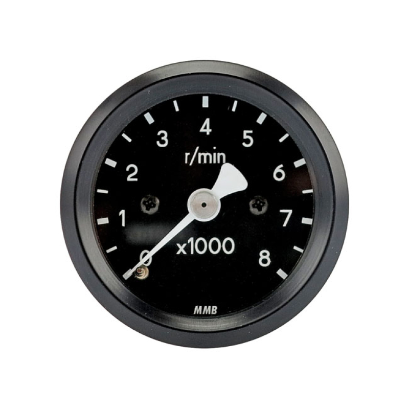 MMB 48MM ULTRA MINI TACHOMETER BASIC 8000RPM BLACK 573473