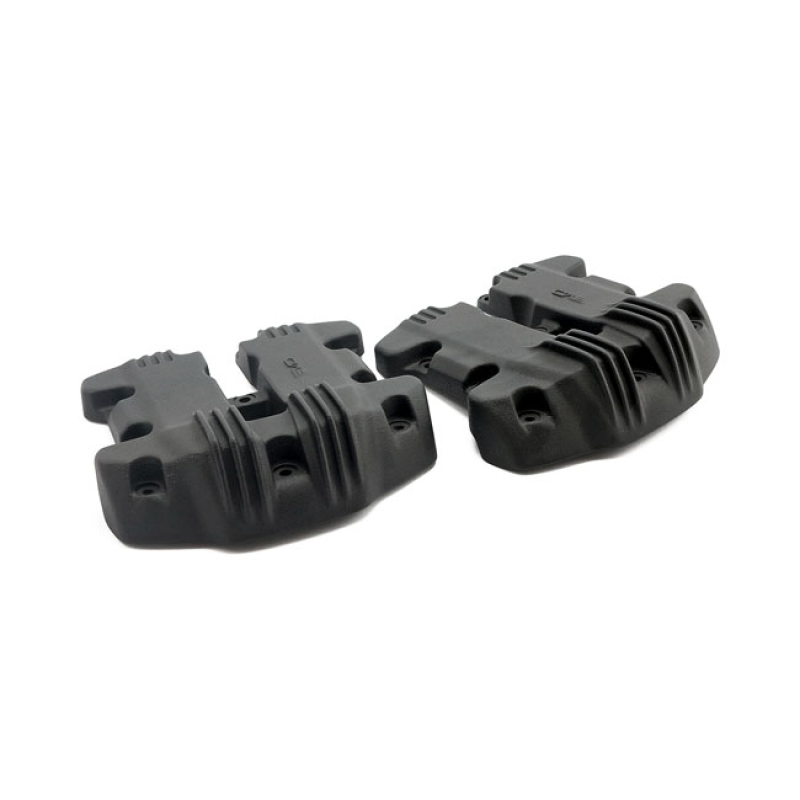 EMD, 'RIBBED STYLE' ROCKER COVER SET. BLACK BLACK FINISH. CAREFULLY DE 574265