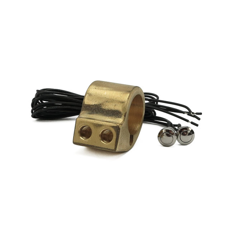 WANNABE CHOPPERS, WANNABUTTON 1". BRASS SAND CAST BRASS SWITCH HOUSING 574516