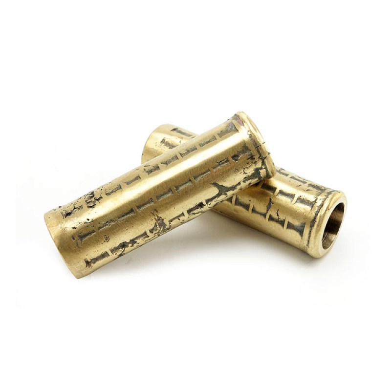 WANNABE CHOPPERS CASTED GRIPS "WAFFLE-STYLE" BRASS 1" 574518