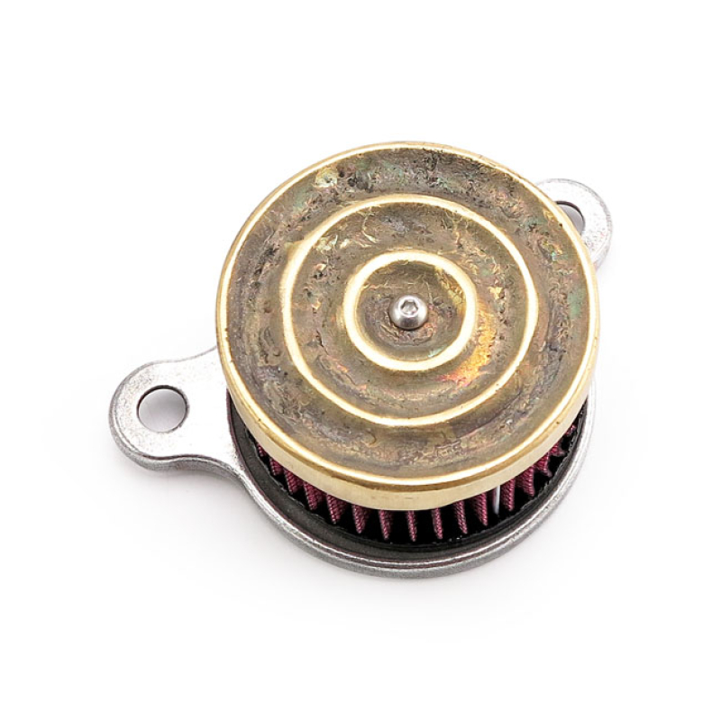 WANNABE CHOPPERS, WANNASUCKER 'WAVE' AIR CLEANER. BRASS BRASS. 'WAVE'. 574524