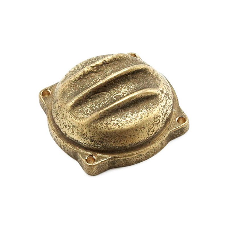 WANNABE CHOPPERS, RIBBED CV CARB TOP COVER. BRASS UN-POLISHED BRASS; F 574525