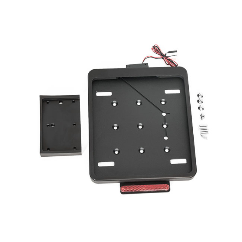 KILLER CUSTOM, "BLIND HOLE" GERMAN LICENSE PLATE HOUSING BLACK ANODIZE 575487