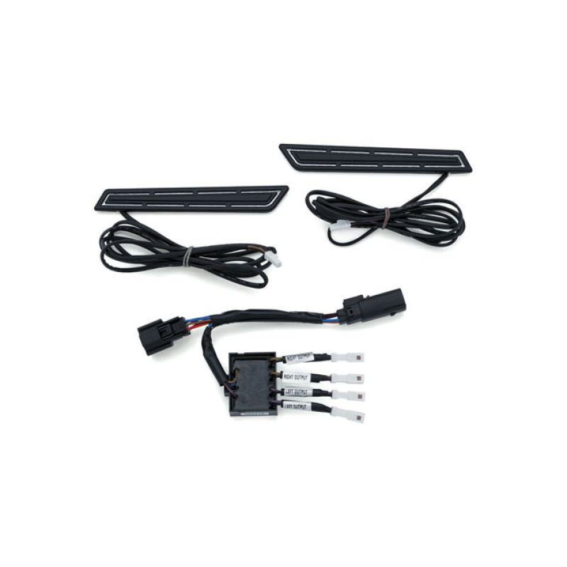 KURYAKYN, LED SADDLEBAG HINGE ACCENTS. SATIN BLACK LED BOARD WITH SATI 576858