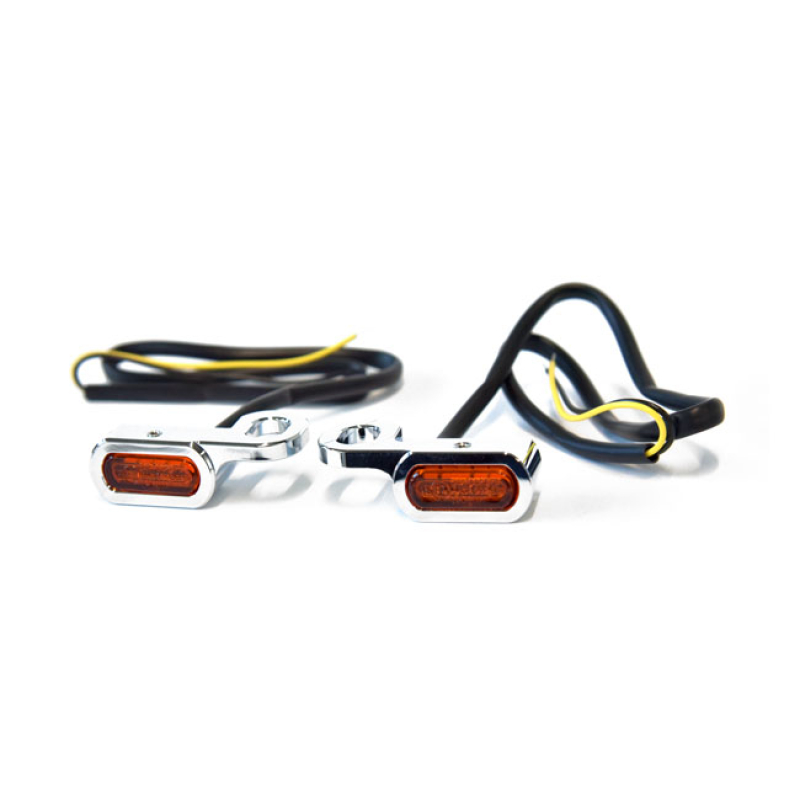FASTLINE, BELOW BAR LED TURN SIGNAL SET. CHROME 577079