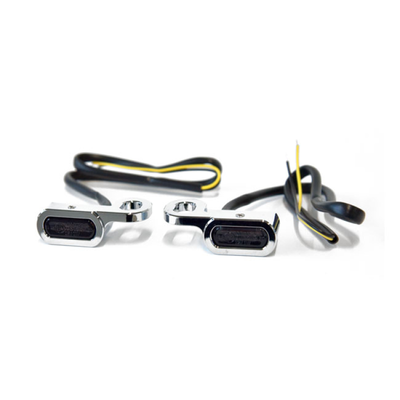 FASTLINE, BELOW BAR LED TURN SIGNAL SET. CHROME 577080