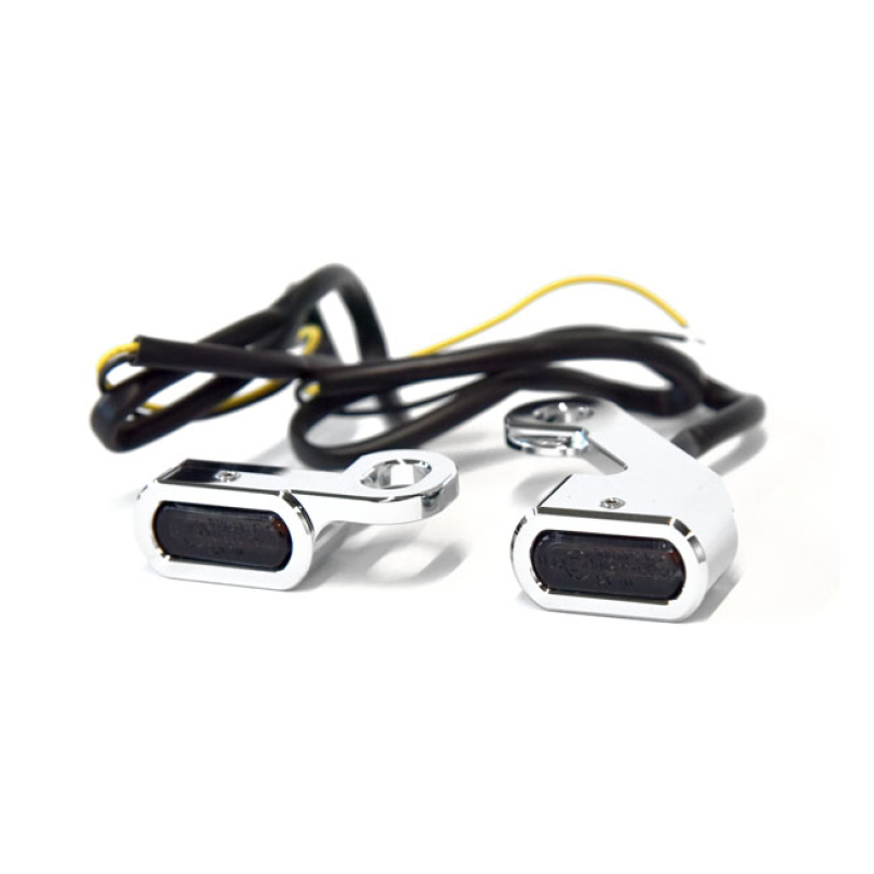 FASTLINE, BELOW BAR LED TURN SIGNAL SET. CHROME 577084