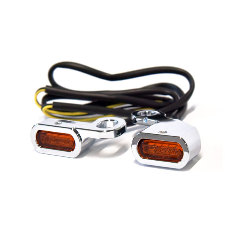 FASTLINE, BELOW BAR LED TURN SIGNAL SET. CHROME 577087
