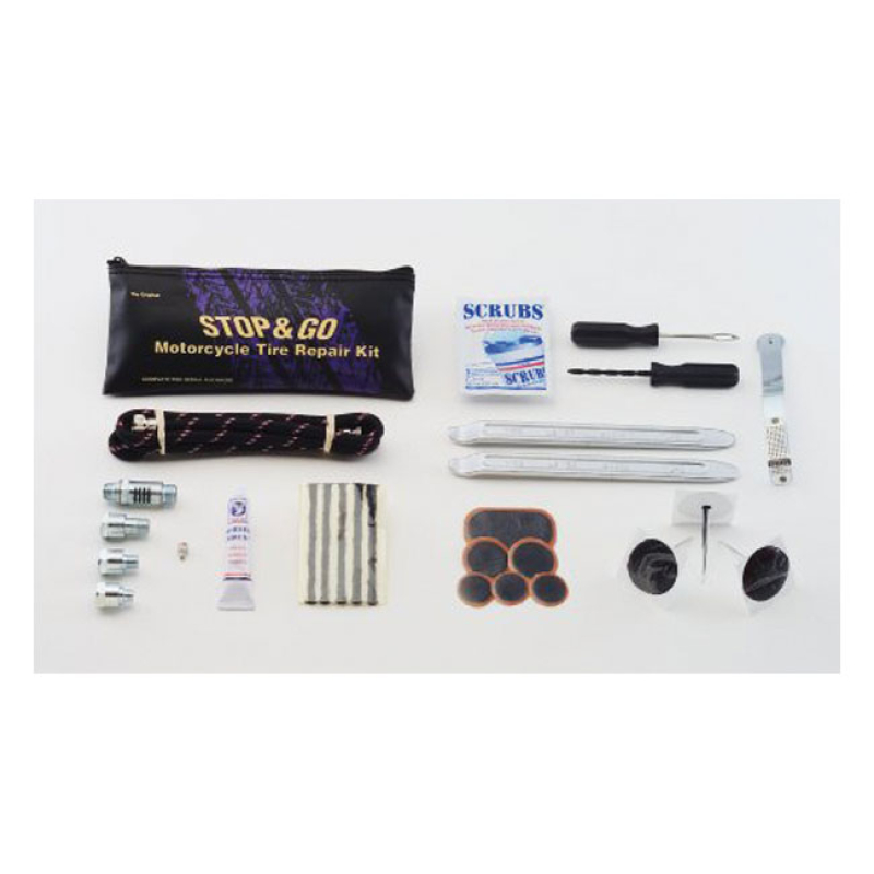STOP & GO, DELUXE MOTORCYCLE TIRE REPAIR AND INFLATE KIT 579904