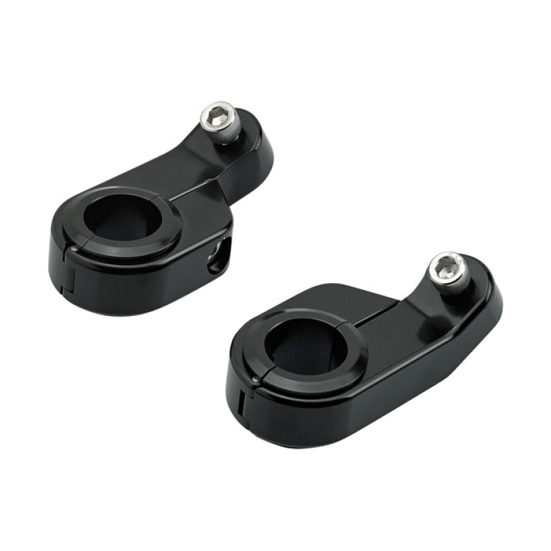 BILTWELL, ANGLED O/S SPEED CLAMPS BLACK GLOSS BLACK ELECTROPLATED. O/S 580329
