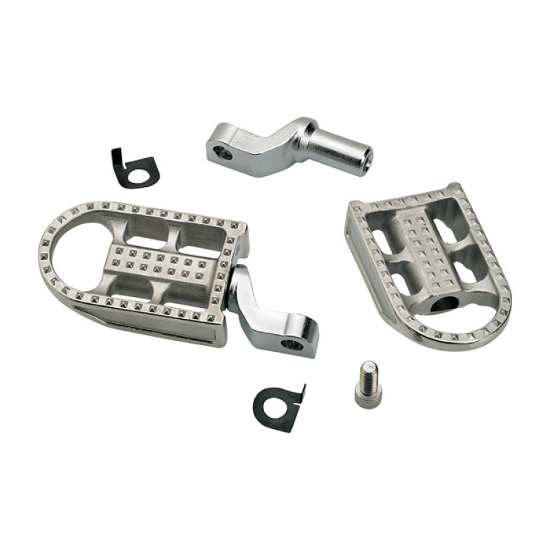 BILTWELL, MUSHMAN RIDER FOOT PEGS. POLISHED POLISHED. INVESTMENT CAST 580368