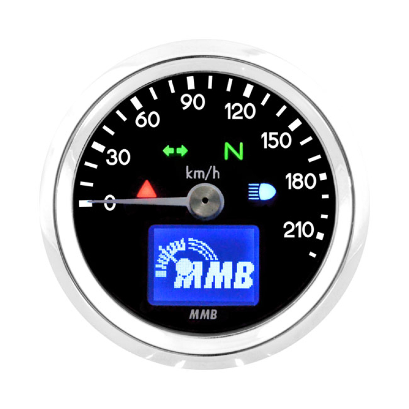 MMB 48MM ELECTRONIC SPEEDOMETER BASIC 220KMH CHROME 583852