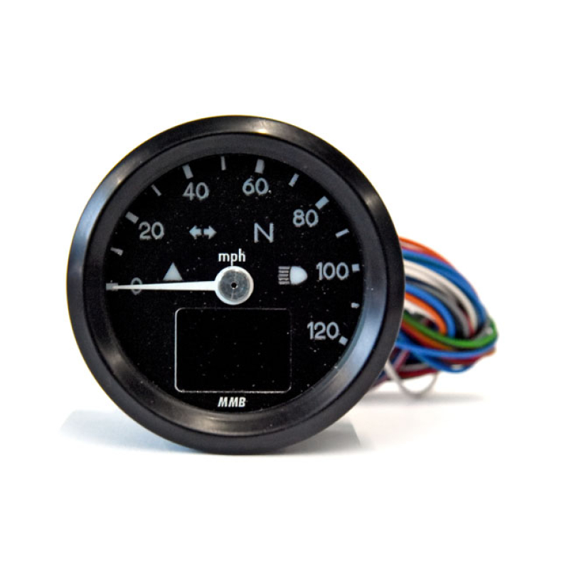 MMB 48MM ELECTRONIC SPEEDOMETER BASIC 120MPH BLACK 583859