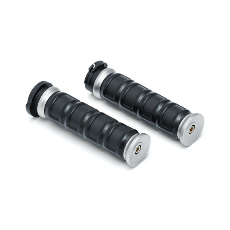 KURYAKYN, DILLINGER GRIPS. SILVER WITH SATIN SILVER ALUMINUM COLLARS A 586446